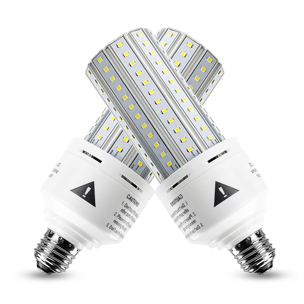 2 Pack 500W Equivalent LED Light Bulb 7500 Lumen 5000K Daylight White Bright E26/E27 Medium Base 60W Corn Light Bulbs for Outdoor Indoor Garage