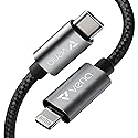 Vena USB C to Lightning Cable - 10FT, (Apple MFI Certified) 18W Fast Charge Nylon Braided Apple Charger Compatible with iPhone 14/13/12/12 Mini/12…