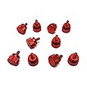 Primeonly27 10x Anodized Aluminum Computer Case Thumbscrews 6-32 Thread for Computer Cover Power Supply Hard Drives DIY RED
