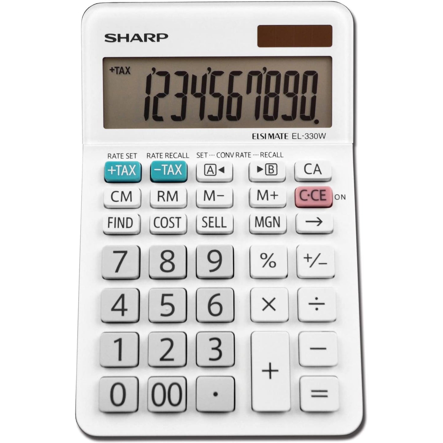 Sharp EL330WB EL-330WB Desktop Calculator, 10-Digit LCD (SHREL330WB)