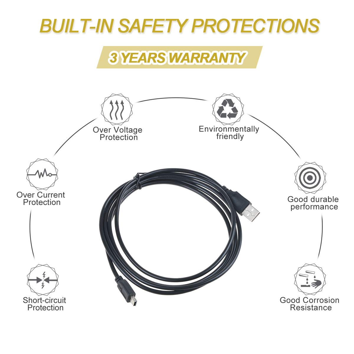 Omilik USB Data Sync Cable for Sony Walkman Player NWZ-E354 NWZ-E344 NWZ-E345 E385