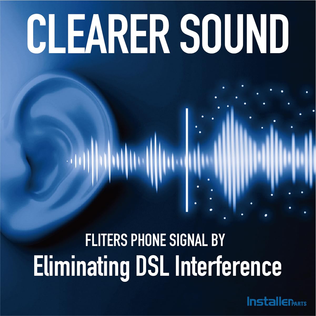 InstallerParts DSL Modem Phone Filter - for Interference Elimination and Static Noise Blocker | for Answering Machine, Fax Machine, Telephones