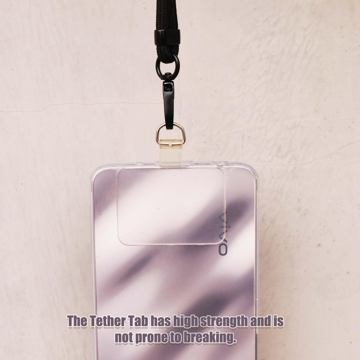 POHFP 10 pack Transparent Phone Tether Tab,Cell Phone Tether Replacement for iPhone Smartphone Case & Other CellPhone Case,No Adhesive,CellPhone Strap