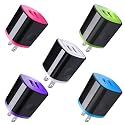 iPhone USB Wall Charger Adapter, Charger Brick, AndHot 5Pack 2.1A Dual Port Fast Charging Block Box Base Wall Plug for iPhone 17 16e 16 15 14 13 12 11