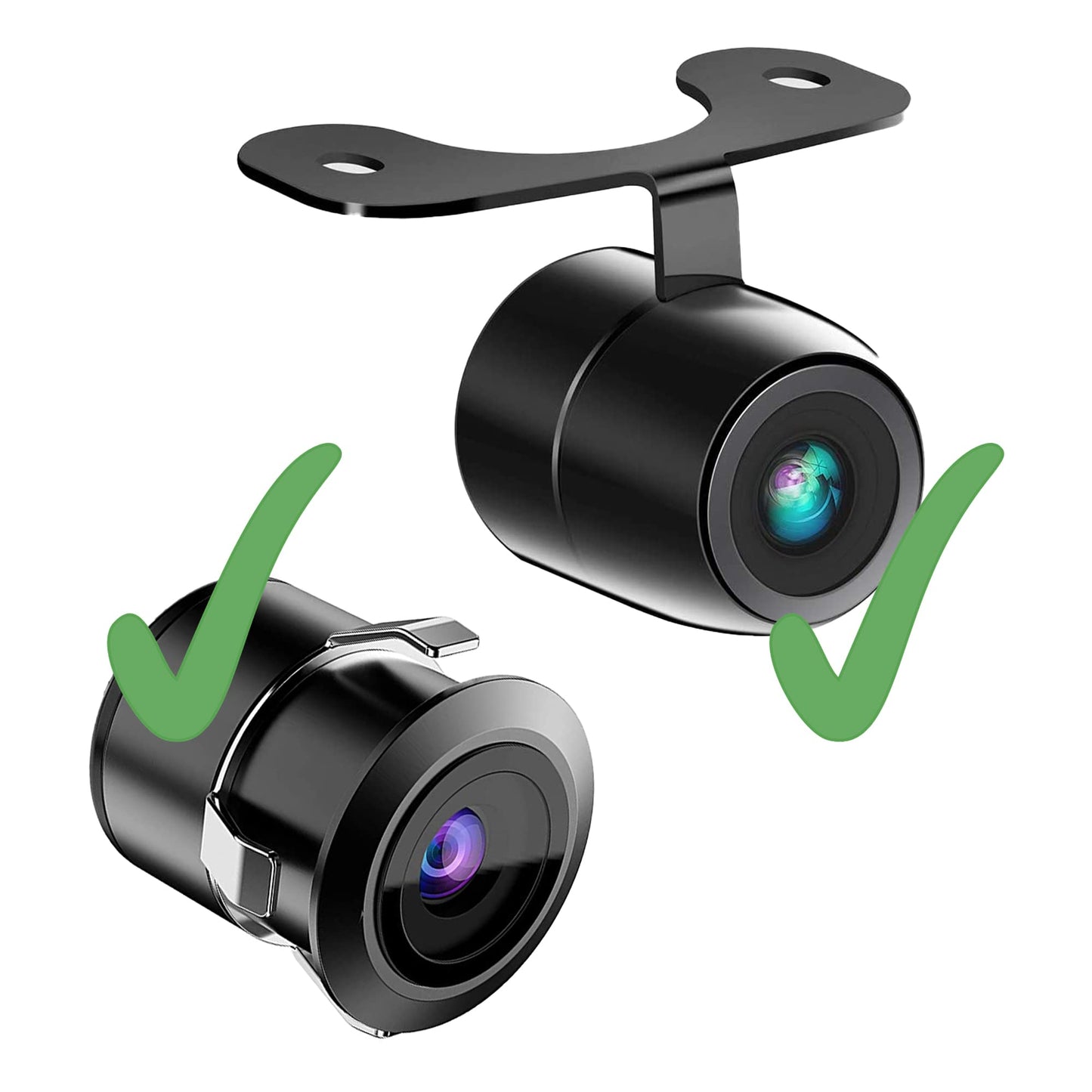 iSaddle Round Car Rear Camera Mounting Bracket Kit - Vehicle Backup Camera Butterfly Mount/Flush Mount Holder for Reverse Front/Side/Rear View Camera