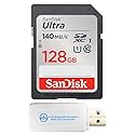 SanDisk 128GB Ultra SD Memory Card Works with Sony EOS R100 and Fujifilm X-S20 Mirrorless Cameras (SDSDUNB-128G-GN6IN) U1 C10 Bundle with (1)