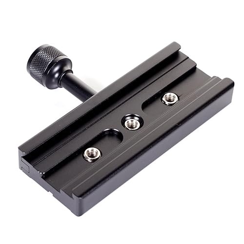 Hersmay 120mm Arca-Swiss Quick Release Plate with QR Clamp Adapter with 3/8" 1/4" Screw Hole Compatible for Camera Tripod Ball Head Monopod