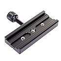 Hersmay 120mm Arca-Swiss Quick Release Plate with QR Clamp Adapter with 3/8" 1/4" Screw Hole Compatible for Camera Tripod Ball Head Monopod