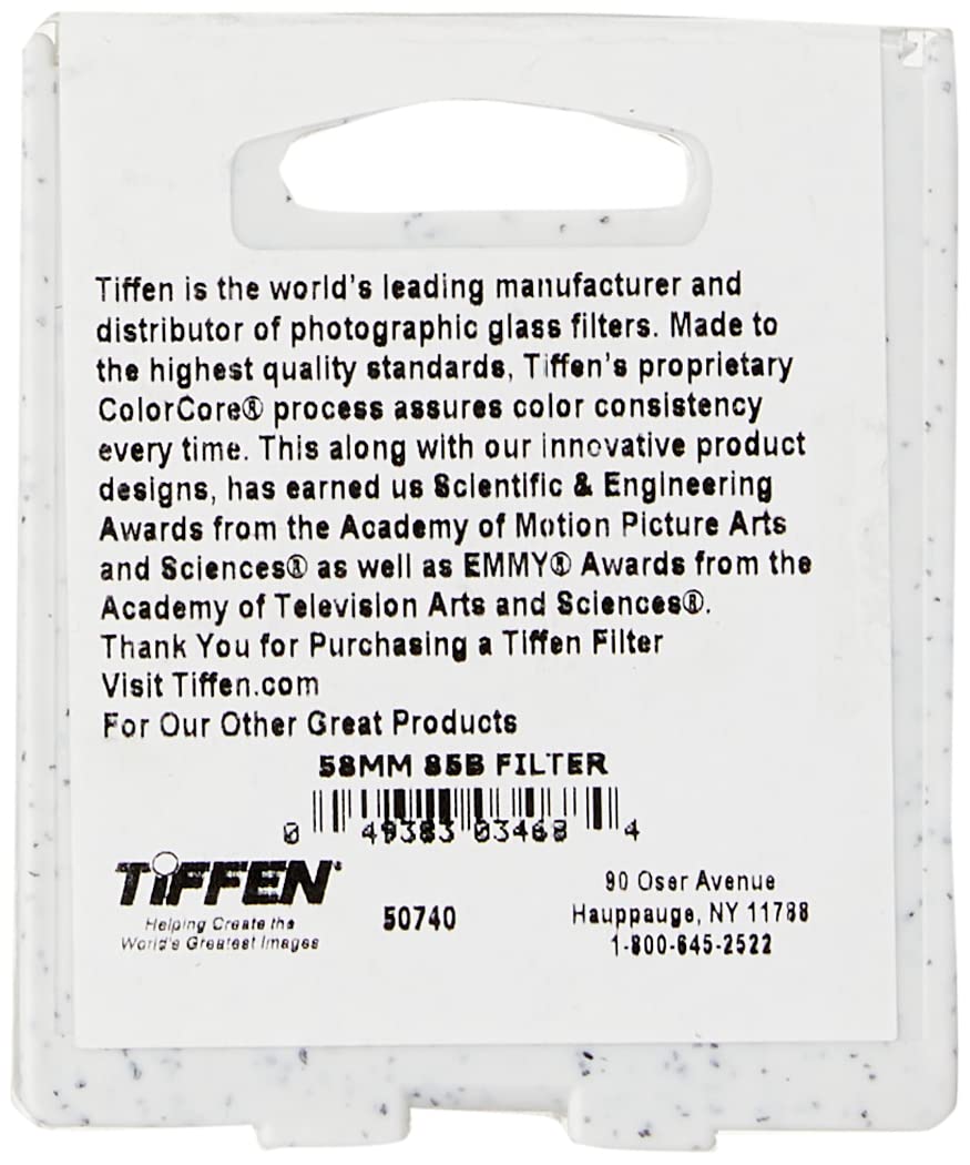 Tiffen 5885B 58mm 85B Camera Lens Filter