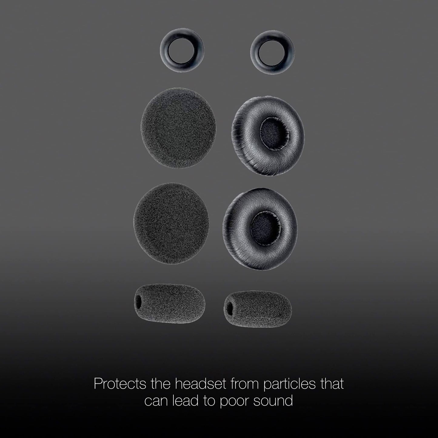Ear Cushion Kit for Blue Parrott C400-XT Bluetooth Headset 204159 - Replacement Accessories - Ear Cushions, Microphone Foam Windscreens Covers by