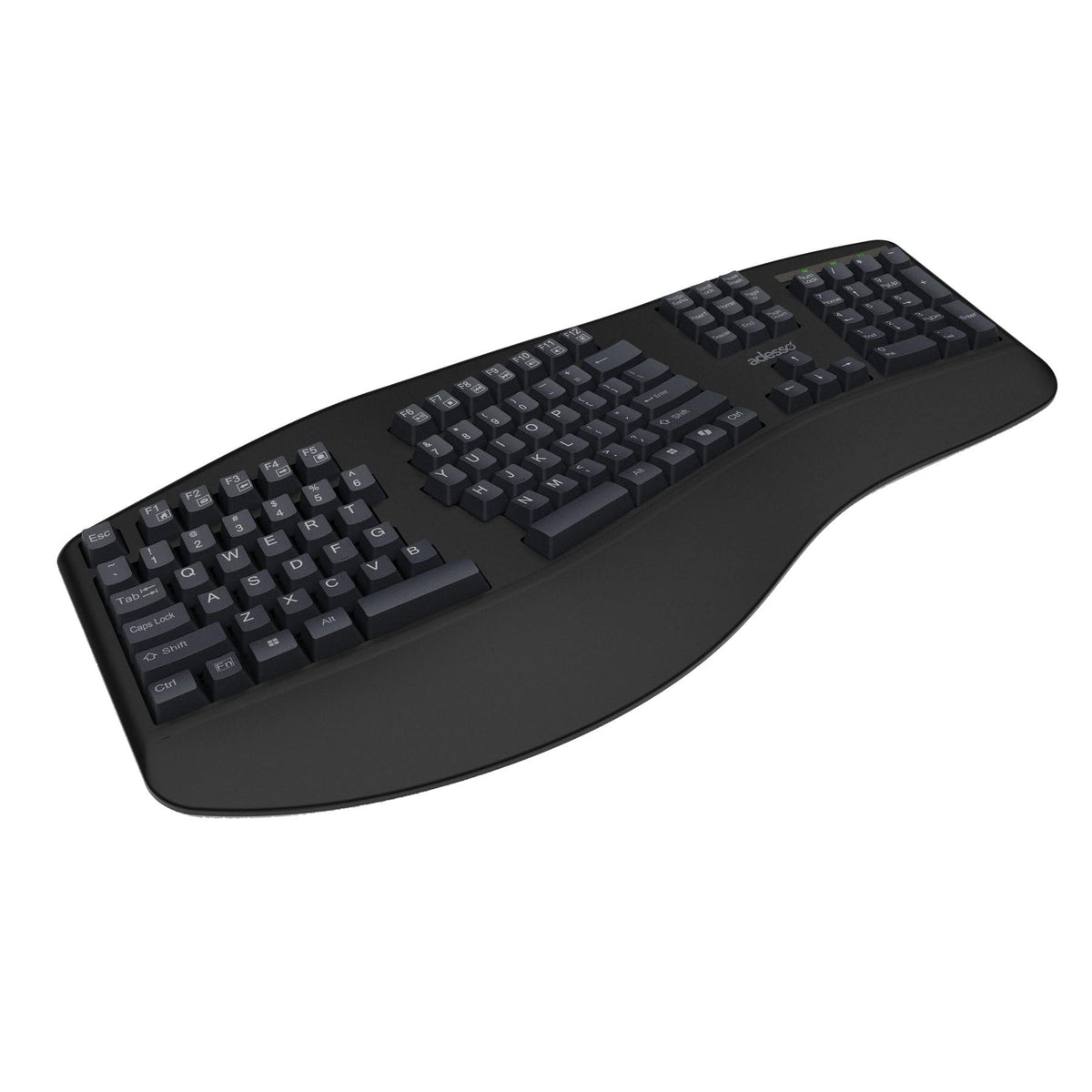 Adesso EasyTouch 150 Wired Mechanical Keyboard, Integrated Palm Rest