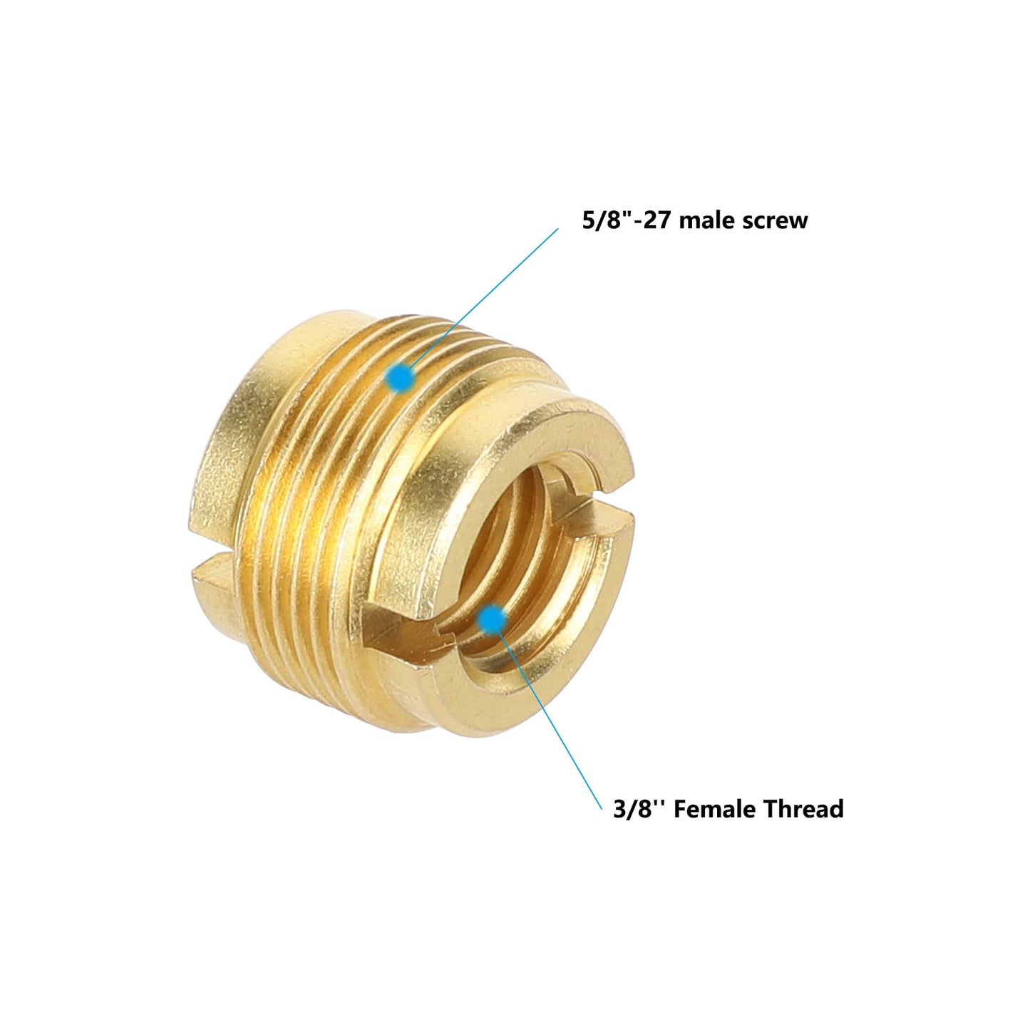 CAMVATE 3/8” Female To 5/8" Male Threaded Screw Adapter For Mic Microphone Stand(2 Pieces)