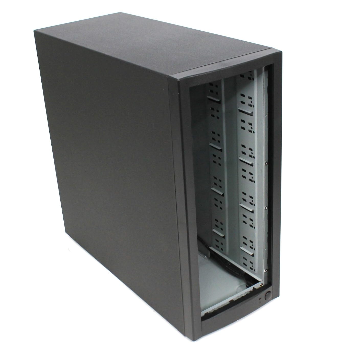 DupliM External 9-Bay Duplicator Case Enclosure Tower for DVD CD Blu-ray HDD USB - Includes 400-Watt UL Power Supply