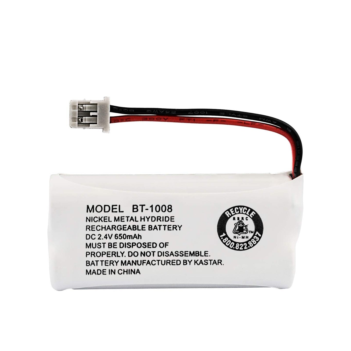 Uniden Rechargeable Phone Battery, Nickel Metal Hydride NiMH, DC 2.4V, 650mAh (BT-1008)