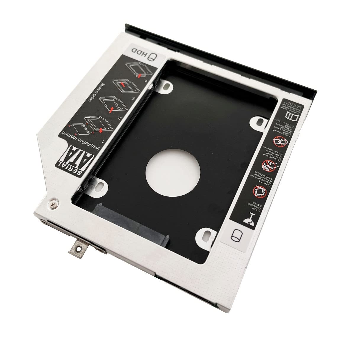 DY-tech 2nd HDD SSD Hard Drive Enclosure Caddy for HP EliteBook 2560p 2570p with Faceplate Bezel and Mounting Bracket