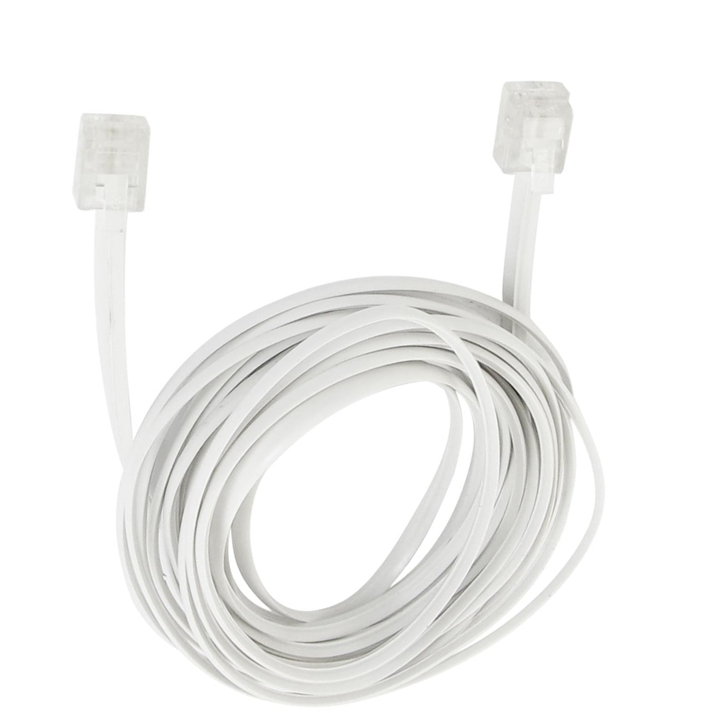 uxcell RJ11 6P2C Male Plug Telephone Line Cable, 16 Foot 5M Modular Conductor Phone Wire Double Ends for Landline, Telephone, Fax, Modems, Answering