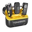 TomoSiok Wireless Lavalier Microphone for iPhone iPad Android with Noise Cancellation, 10 Hours of Battery Mini Microphone for Recording, Live