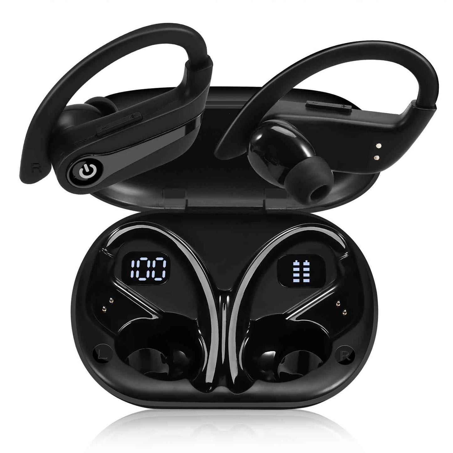 UrbanX Challenger Series Sports Earphones Wireless Bluetooth with Built-in Mic, 200H Playtime, Immersive Sound, Quick-Pair, Secure Fit, IPX7…