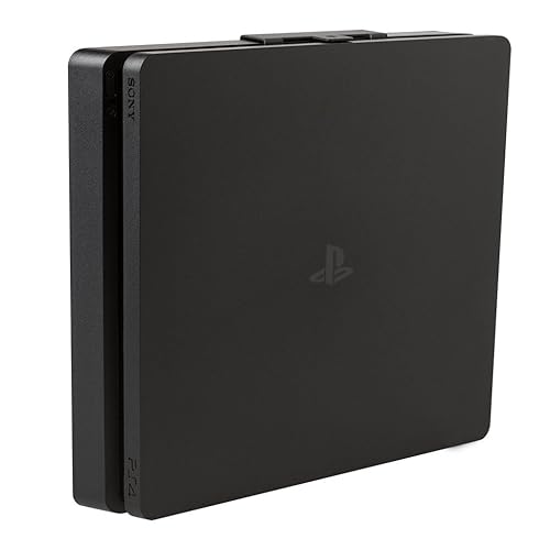 HIDEit Mounts 4S Wall Mount for PlayStation 4 Slim - Patented in 2018, Made in USA - Steel Wall Mount for PS4 Slim to Safely Store Your PS4 Slim Near