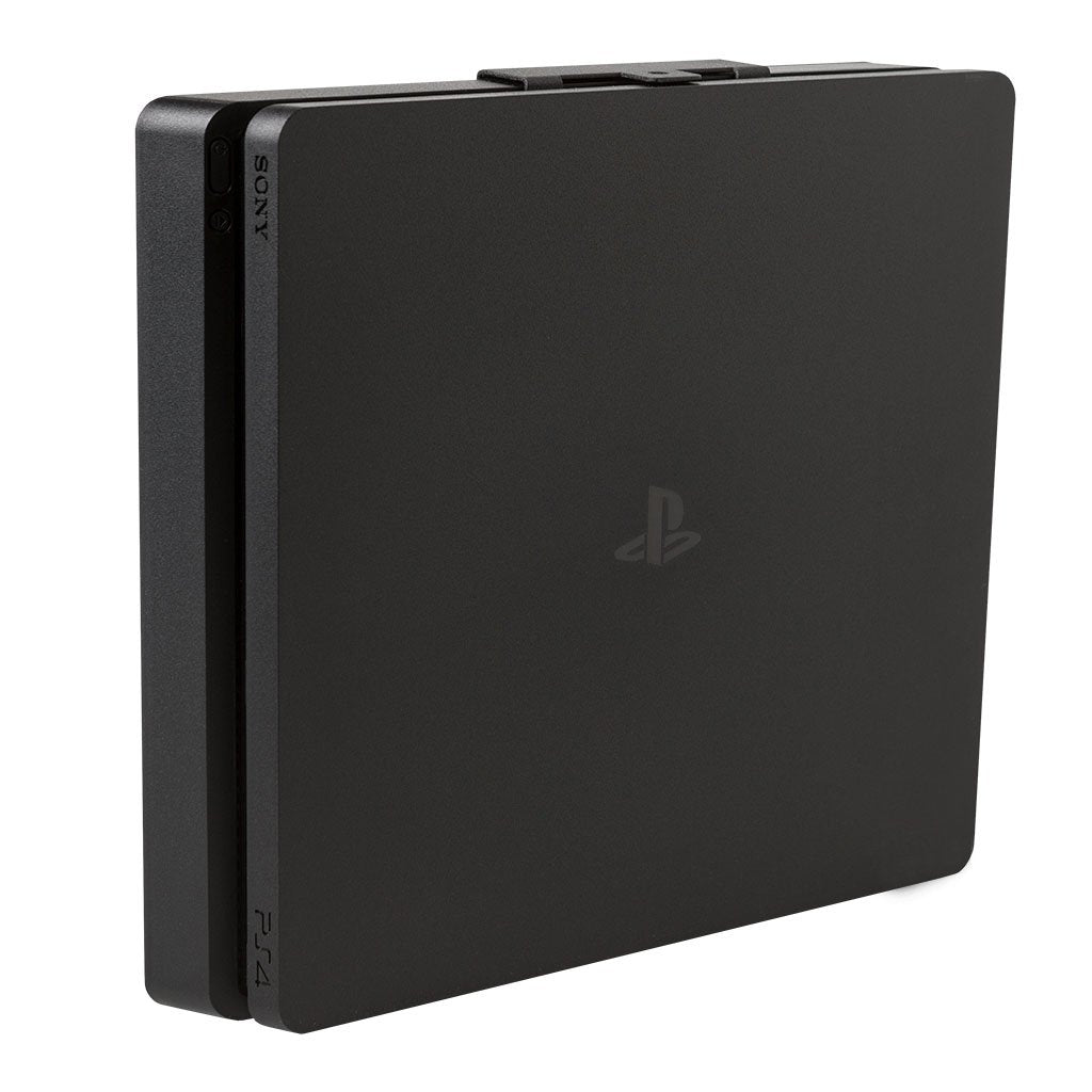 HIDEit Mounts 4S Wall Mount for PlayStation 4 Slim - Patented in 2018, Made in USA - Steel Wall Mount for PS4 Slim to Safely Store Your PS4 Slim Near