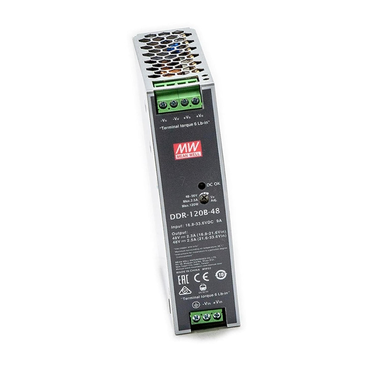 MEAN WELL DDR-120B-48 120W DIN Rail DC/DC Converter O/P +48V2.5A - 1 item(s)