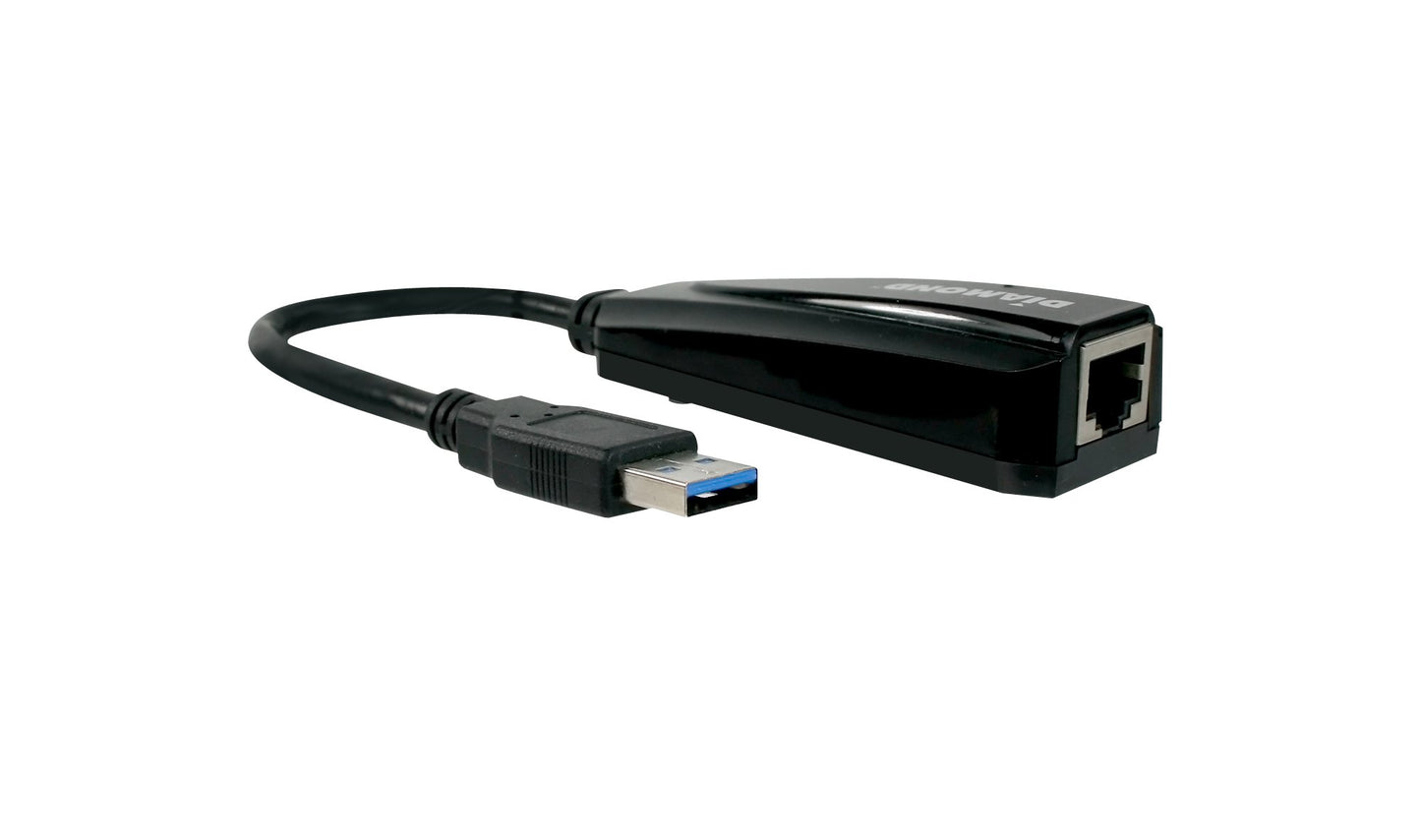 Diamond UE3000, USB to RJ45, USB 3.0 to 10/100/1000 Gigabit Ethernet LAN Network Adapter for Windows 10, 8.1, 8, 7, Mac OS, Linux OS and Chrome OS