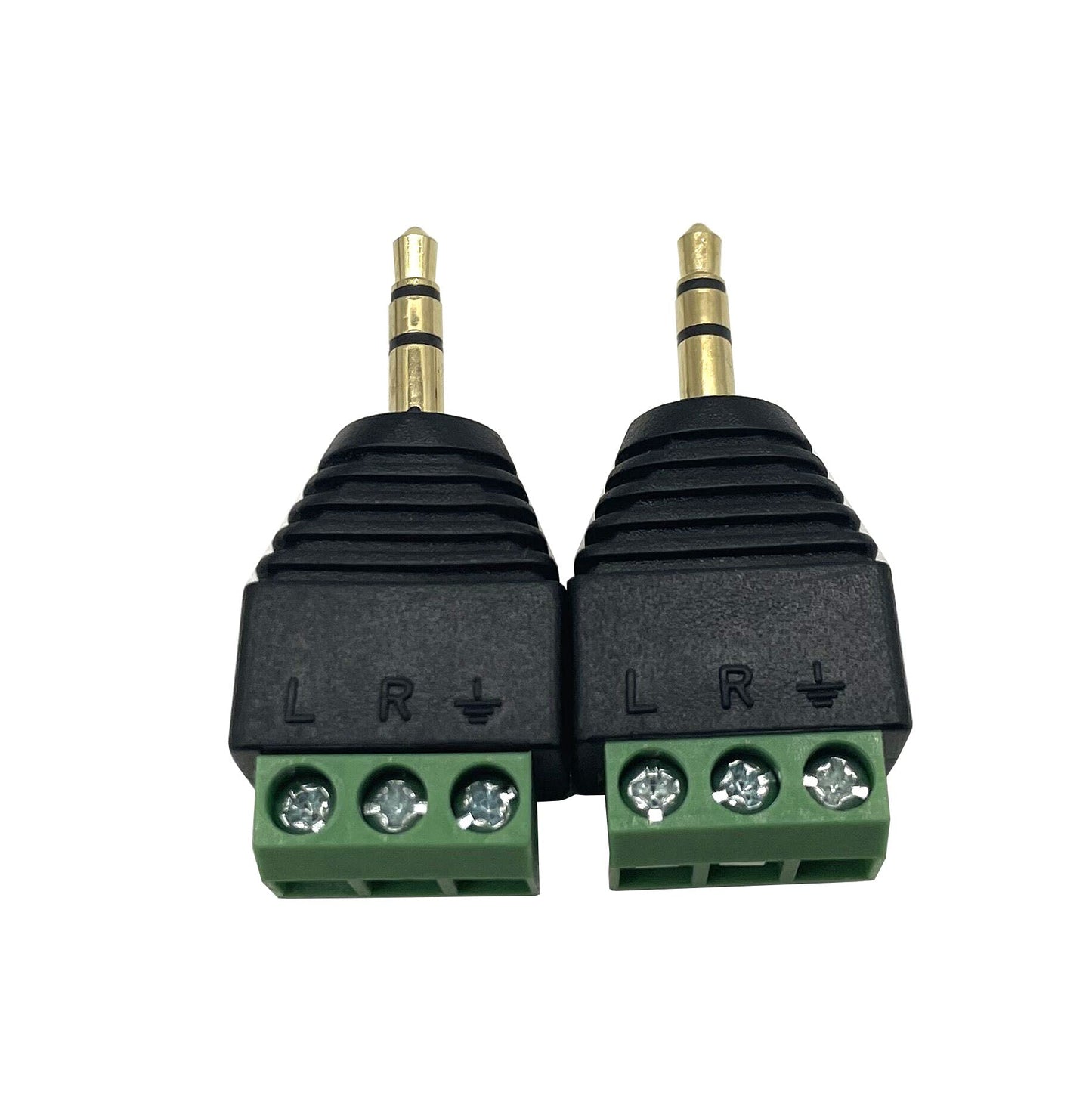 Dafensoy 3.5mm TRRS Stereo Male to AV 3 Pin Female Screw Terminals are Free of Soldering AUX Headphone Audio Converter Adapter 2-Pack