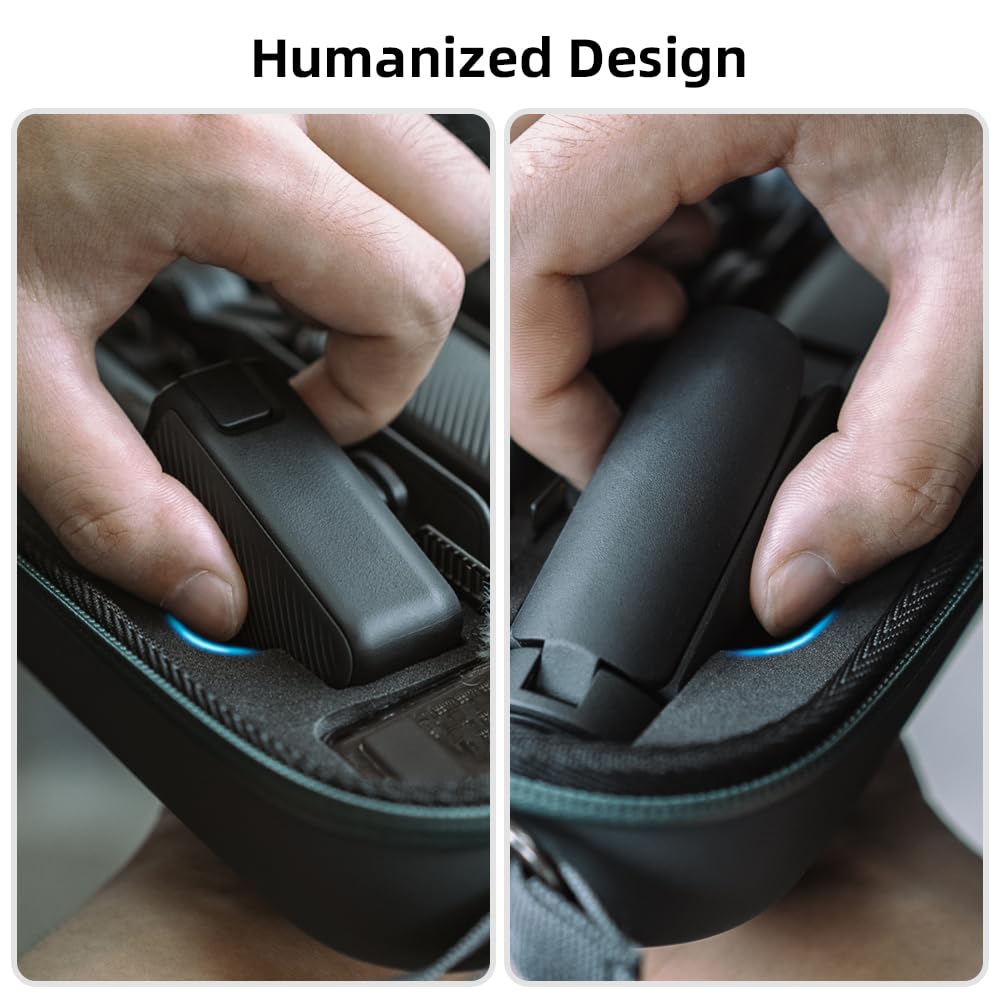 SUREWO Osmo Pocket 3 Case, Portable PU Storage Protective Bag for DJI Osmo Pocket 3 Standard kit and DJI Osmo Pocket 3 Power Expansion Combo