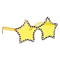 UNDERWRAPS Bedazzled Yellow Star Sunglasses for Adults and Kids - Yellow Sunglasses With Rhinestones For Women, Yellow Fashion Accessories, Party