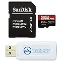 SanDisk 256GB MicroSDXC Extreme PRO Memory Card Works with GoPro Action Camera Hero 12 Black - Bundle with SD and MicroSD Card Reader