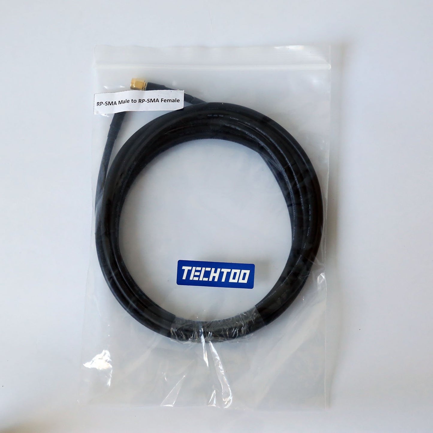TECHTOO Durable Reverse Polarity RP-SMA Male to Female RF Antenna Pigtail Jumper Adapter Extension Coaxial Cable Pigtail Cable for Network