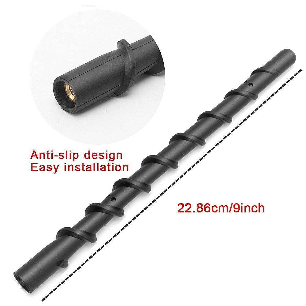 Car Wash Proof Antenna for Chevy Silverado and GMC Sierra Accessories (2009-2025) | 9 inch Spiral Direct Short Replacement Antenna (M7 Thread)