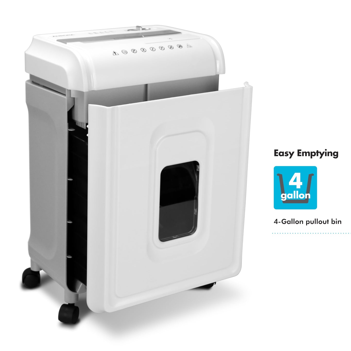 Aurora Anti-Jam 12-Sheet Cross-Cut Paper/CD and Credit Card Shredder with 4 Gallon Pullout Basket/Security Level P-4