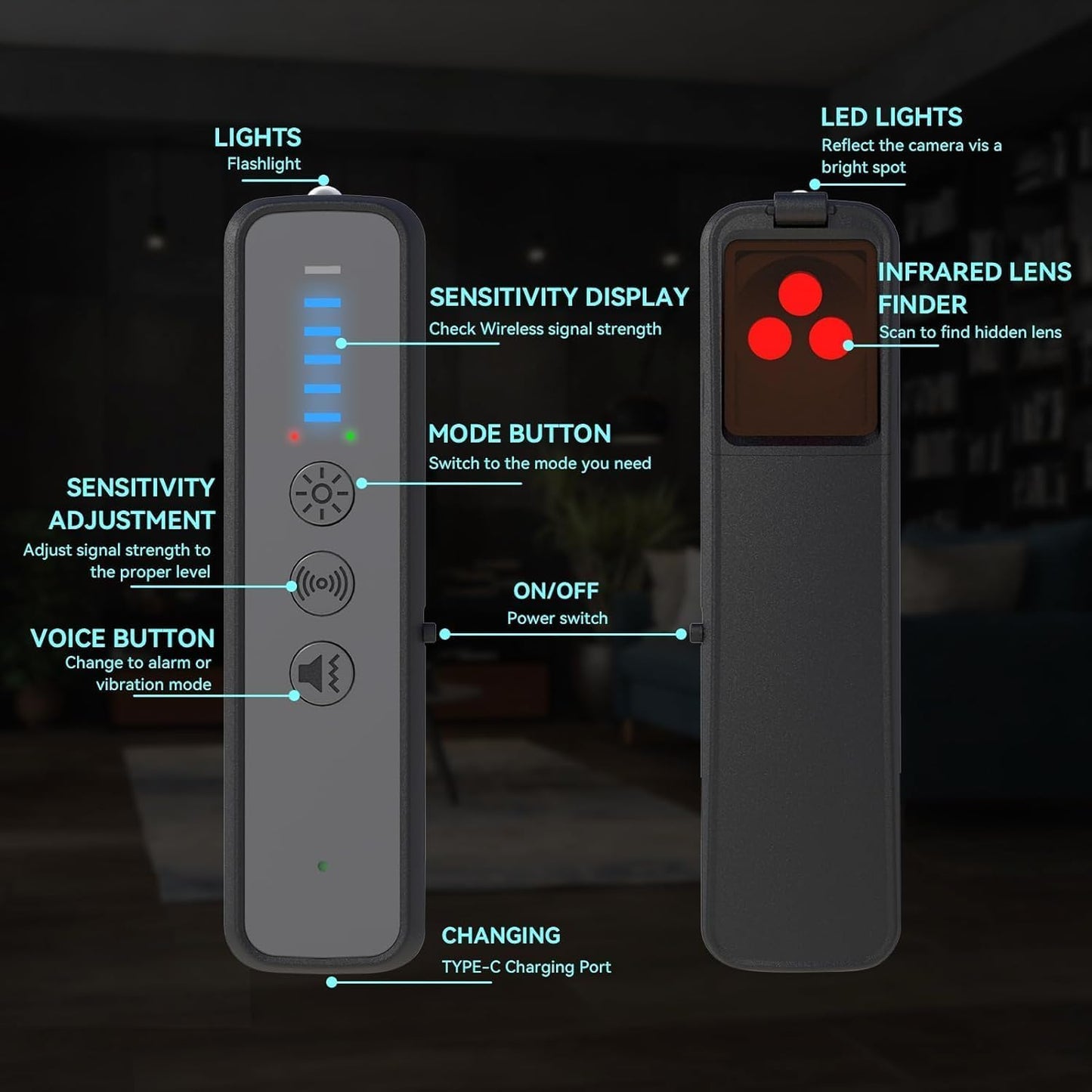 Hidden Camera Detectors, Anti Spy Detector, Bug Detectors, Car GPS Tracker Detector, Infrared Detector, RF Detector, Anti Eavesdropping, Finder