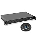 Rackchoice 1U Compact Server/Desktop mini-ITX Chassis - 9.84" Depth,Supports Mini-ITX Motherboard, Type-C & USB3.0, Black