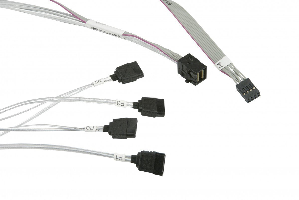 Supermicro CBL-SAST-0616 50cm Mini-SAS HD to 4X SATA Internal Cable w/ 50cm SB