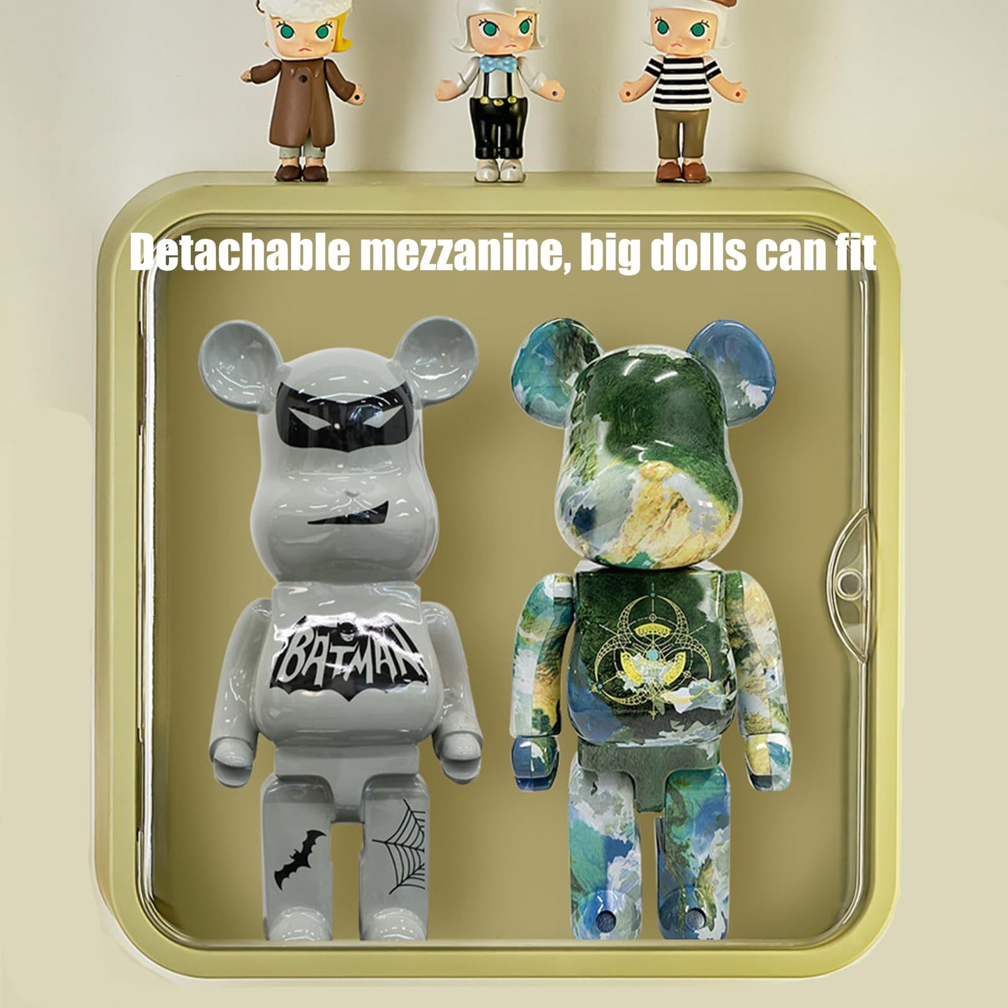 Clear Wall-Mounted Display Case with Door – Acrylic Storage Box for Lego Collectibles, Action Figures, Dolls & Pop Mart, Dustproof