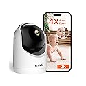 Tenda 2K Indoor Security Camera for Baby Monitor, WiFi 6 Pet/Dog Camera for Home Security, 360° Pan/Tilt, 2-Way Audio, Motion Detection, Night Vision
