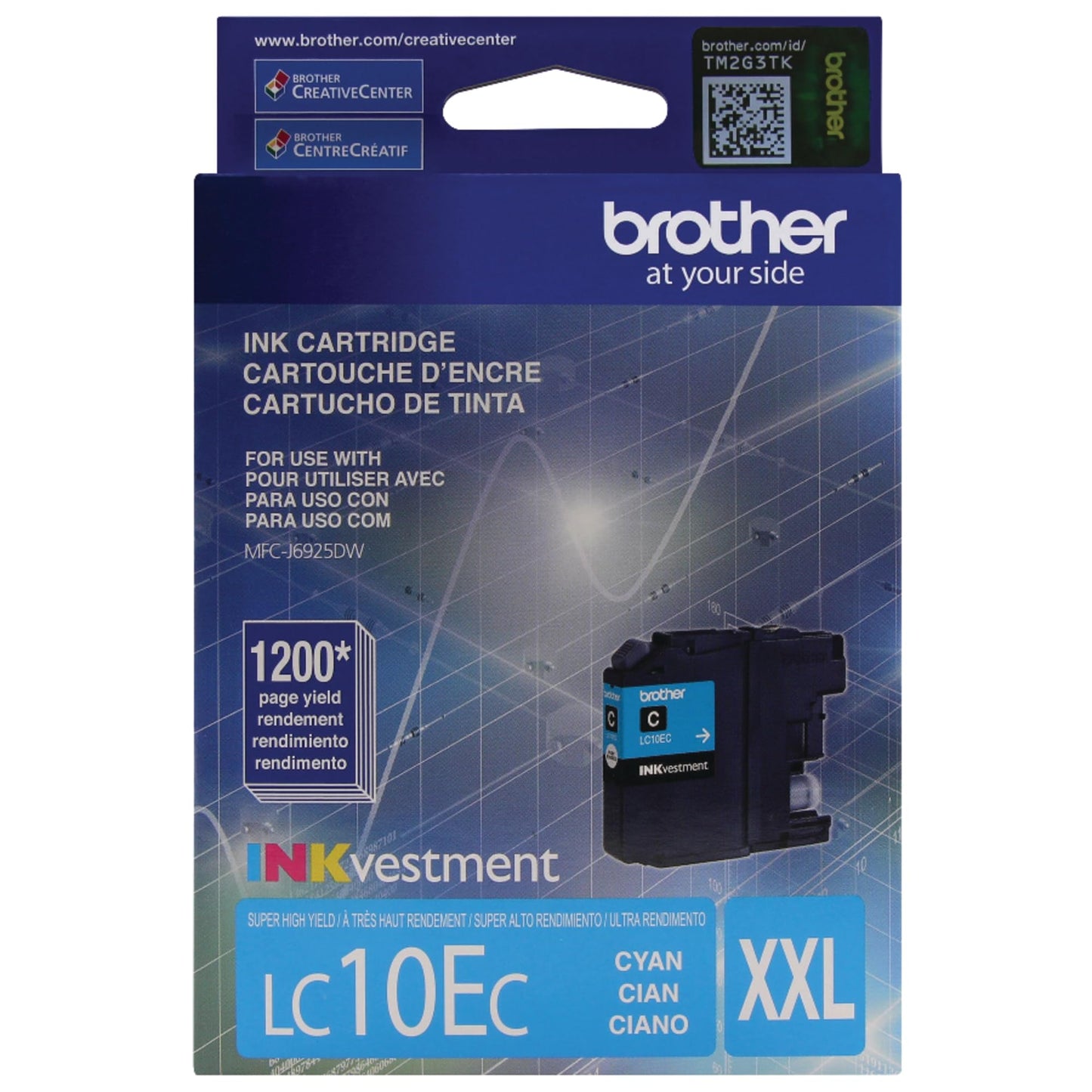 Brother Printer LC10EC Super High Yield Cyan Ink Cartridge