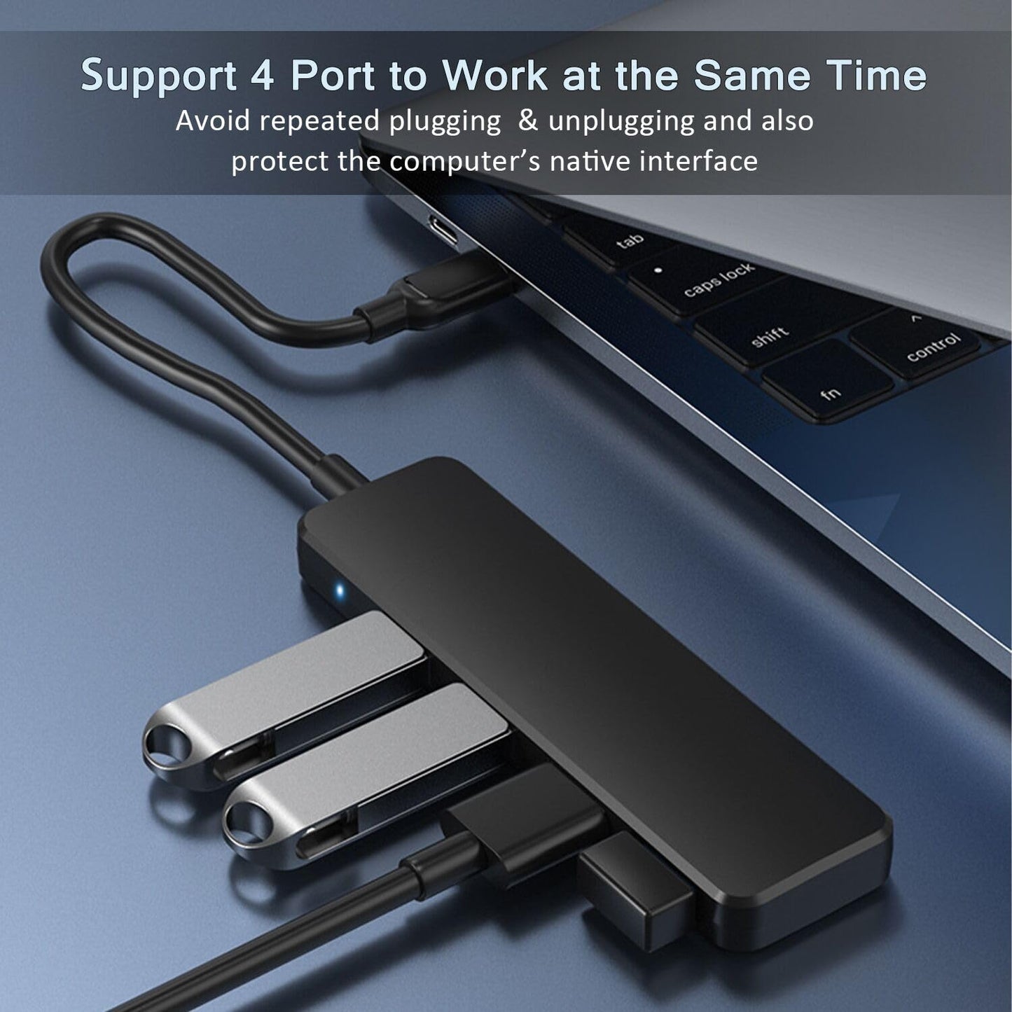 USB Hub, VIENON 4-Port USB 3.0 Hub USB Splitter USB Expander for Laptop, Xbox, PS4/5, Flash Drive, HDD, Console, Printer, Camera,Keyborad, Mouse-3.3ft