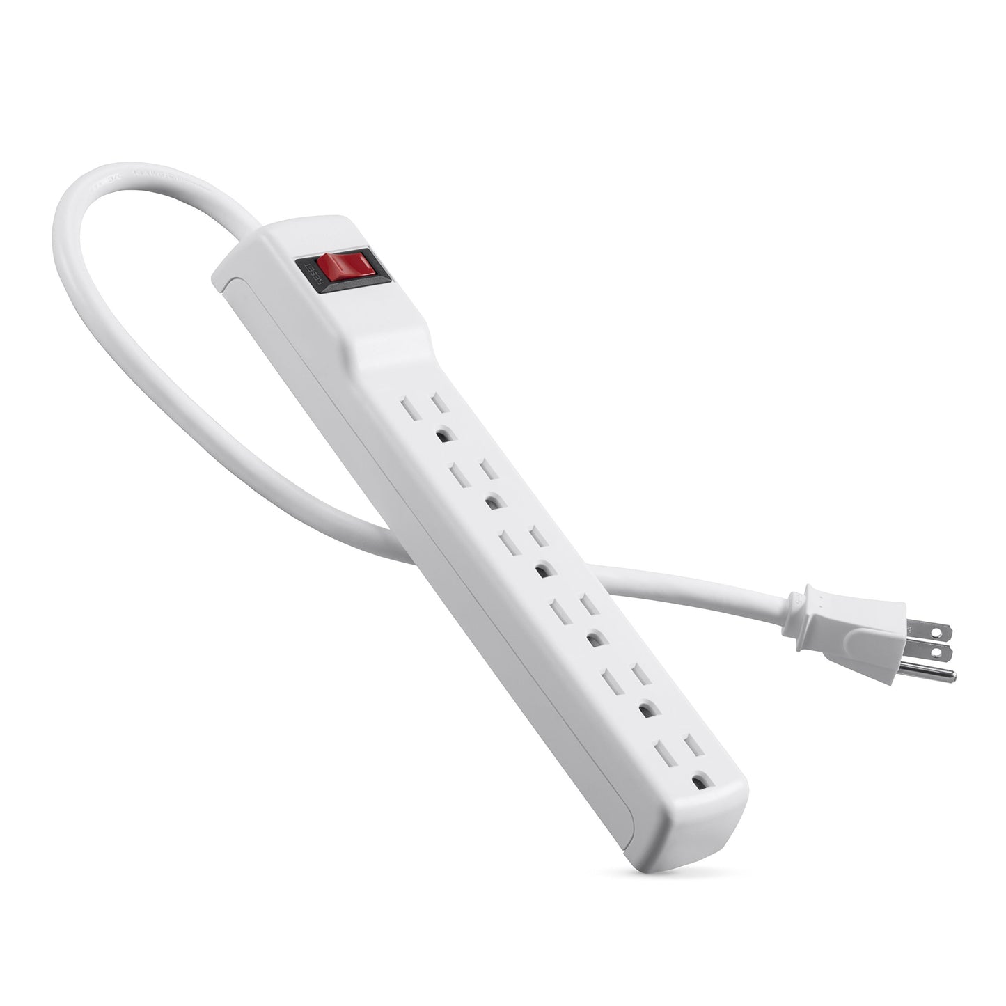 Belkin Power Strip Surge Protector - 6 AC Multiple Outlets, 2 ft Long Heavy Duty Metal Extension Cord for Home, Office, Travel, Computer Desktop