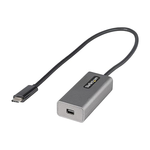 StarTech.com USB C to Mini DisplayPort Adapter, 4K 60Hz USB Type C to mDP/Mini DP Monitor Video Converter Dongle, Thunderbolt 3 Compatible, 12"
