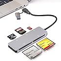 CFast 2.0 Card Reader, 5-in-1 USB A & USB C CFast Card Reader/SD/Micro SD/XD/CF Card Reader, 5Gbps Multi Memory Card Adapter Simultaneous Read