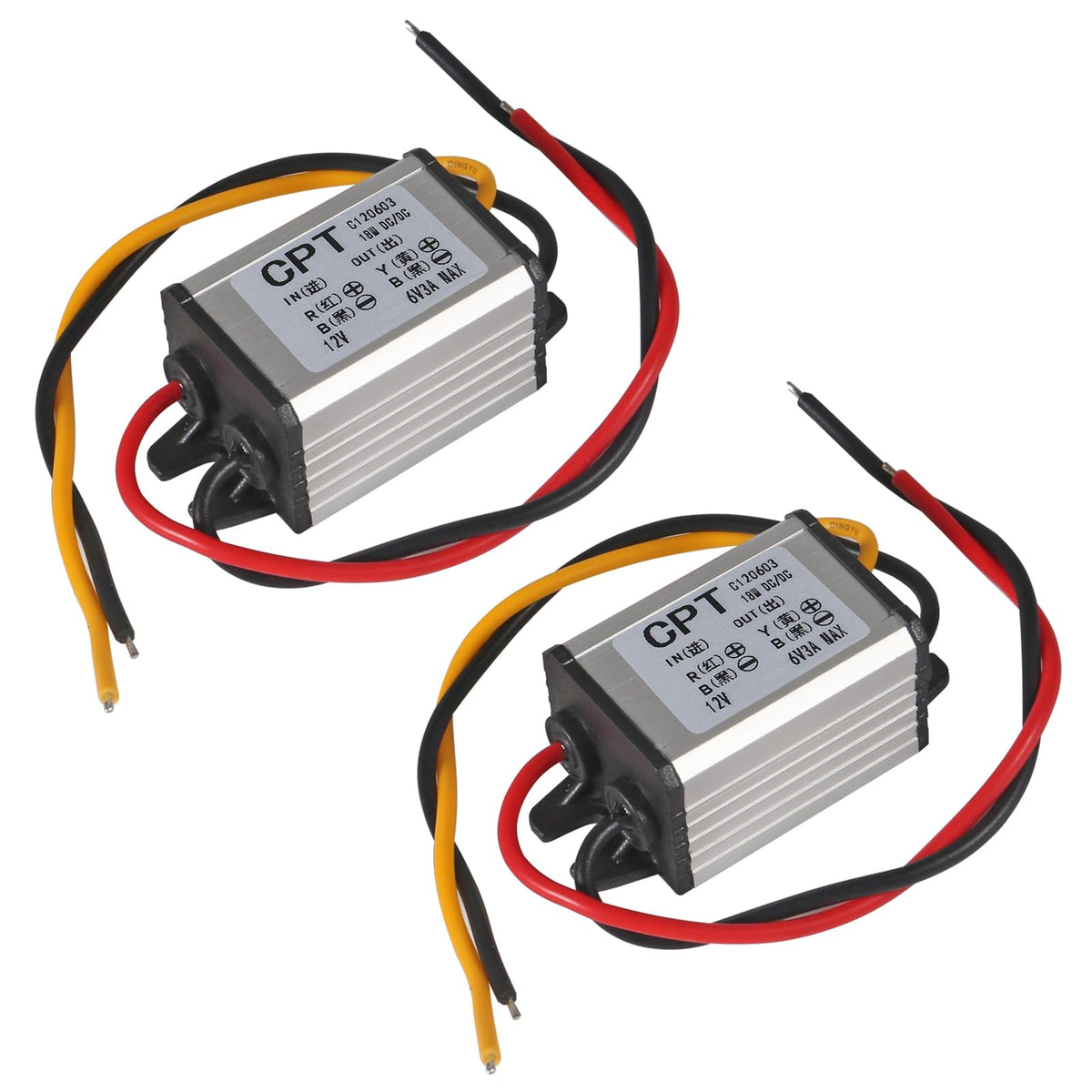 2PCS 12V to 6V Power Voltage Converter Buck Voltage Waterproof Converter Modules 3A 18W Car Power Converter Step Down Volt Module for Vehicle…