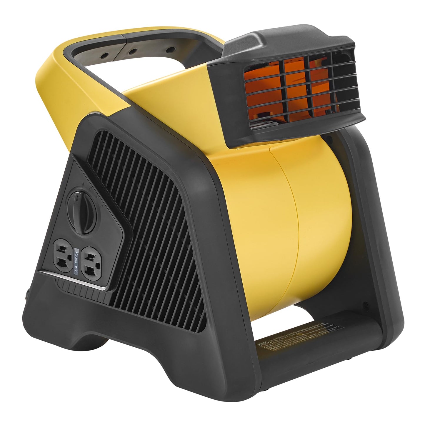 MOUNTO Heavy Duty Utility Blower, 3 Speed Portable Floor Fan with Outlet & Pivoting Head for Home & Garage Cooling, Drying and Air Circulation