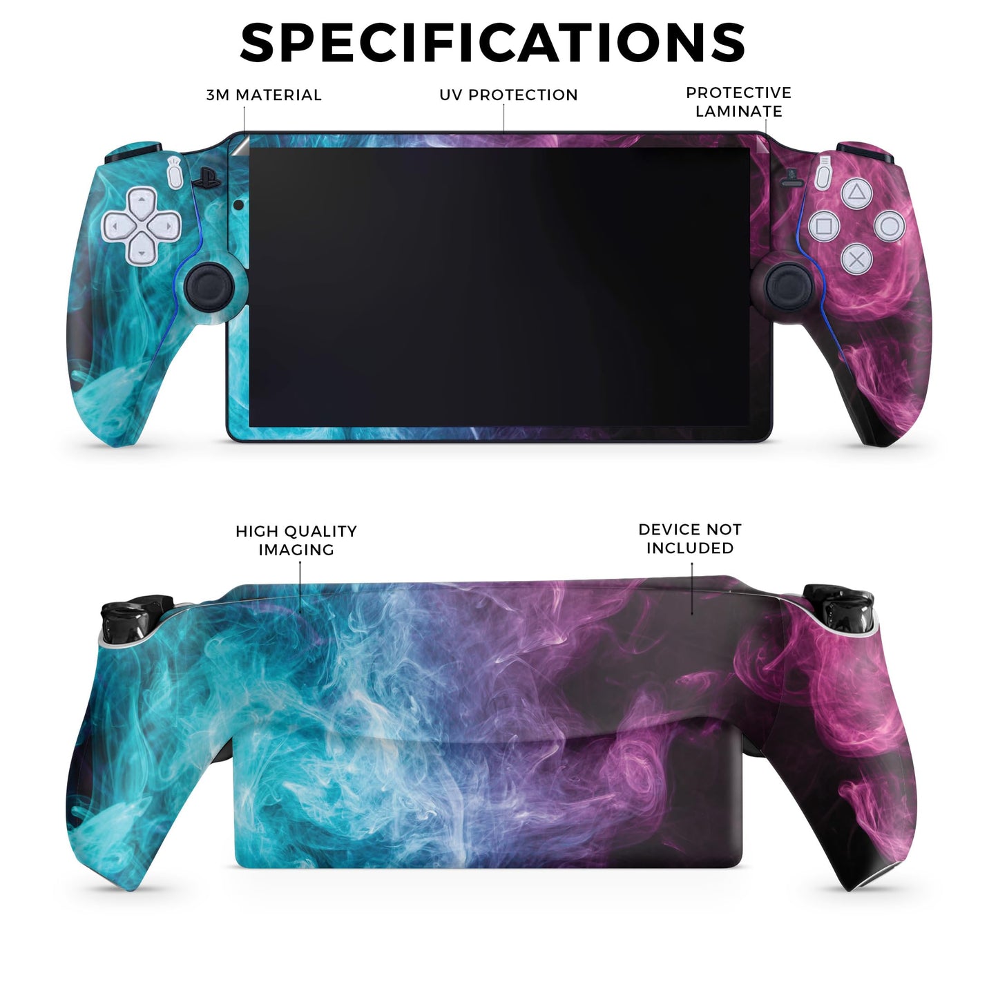 Gaming Skin Compatible with PS5 Portal Remote Player - Mystic Smoke - Premium 3M Vinyl Protective Wrap Decal Cover - Easy to Apply | Crafted in The