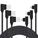 Osecet iPhone Charger 3 feet MFi Certified 3 Pack 90 Degree Nylon Braided Lightning Cable Right Angle Charging Cord for iPhone14 13 12 11 Pro X XS XR…