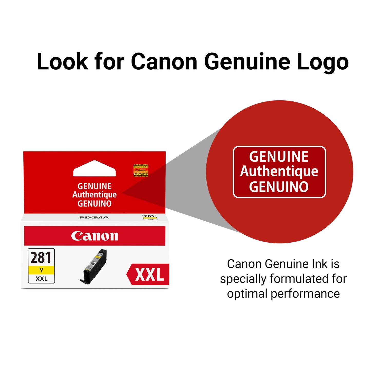 Canon CLI-281 XXL Genuine Yellow Ink Tank, Compatible with TR8520, TS9120,TS8120, TS6120, TS9521C/a, TS9520/a, TS8220, TS6220, TS8320, TS6320