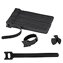 FJSENR 100 Pcs 6-Inch Reusable Hook and Loop Ties: Versatile Cable Management Solution & Ideal Gardening Fasteners - Dual-use Cord Wraps & Plant Ties
