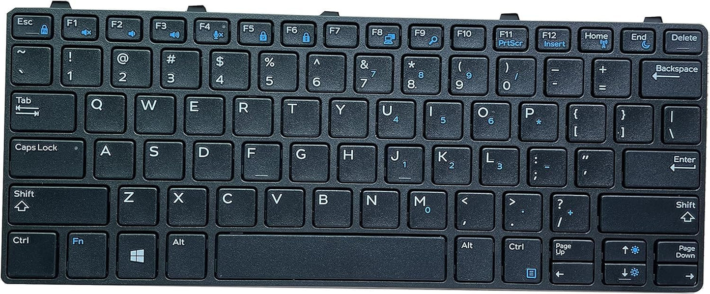YIJIATech Replacement Keyboard with Screwdriver US Layout for Dell Latitude 3180 3189 3190 3380 Black Border
